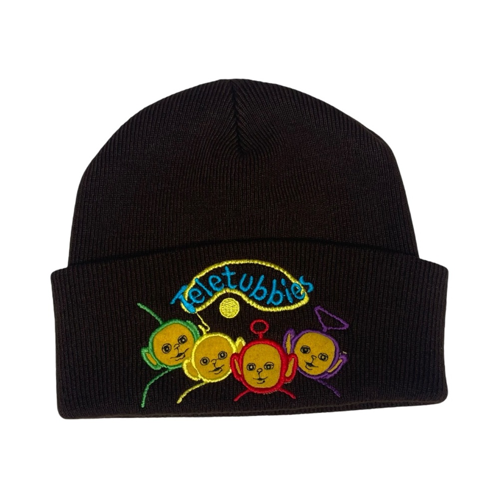 Rare Vintage Embroidered Brown Teletubbies Beanie